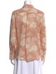 Chloé Silk Floral Print Button-Up Top
