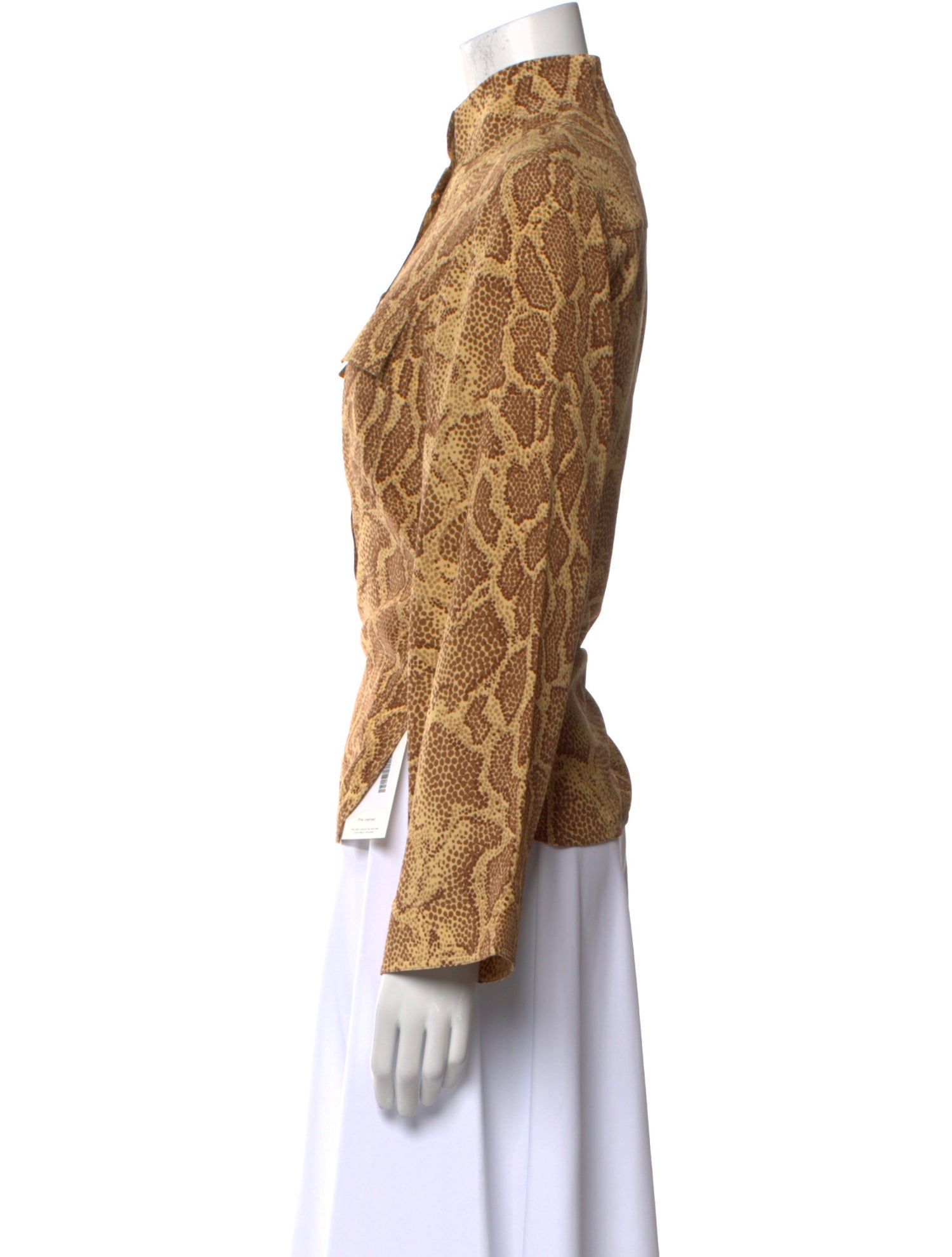 Chloé Silk Animal Print Button-Up Top