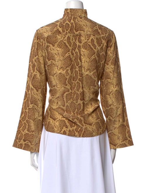 Chloé Silk Animal Print Button-Up Top