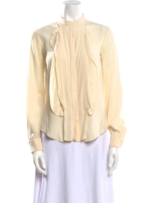 Chloé Silk Mock Neck Blouse