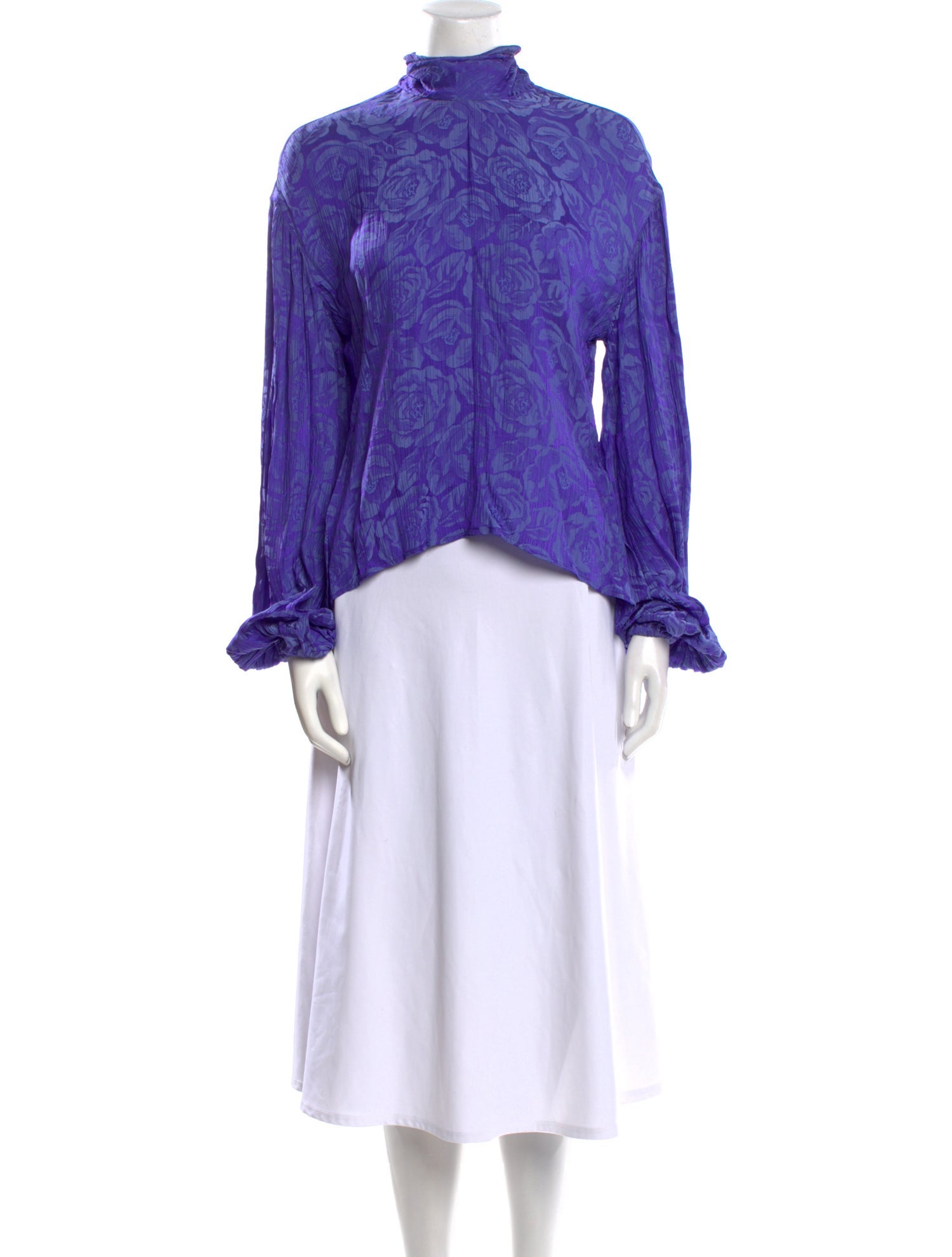 Chloé Mock Neck Long Sleeve Blouse