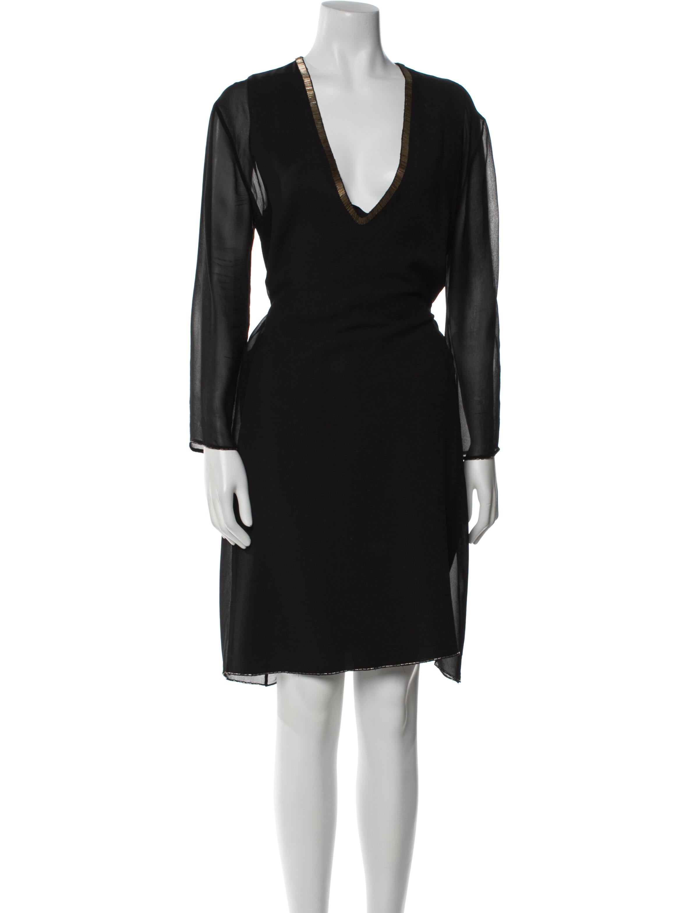 Chloé V-Neck Knee-Length Dress