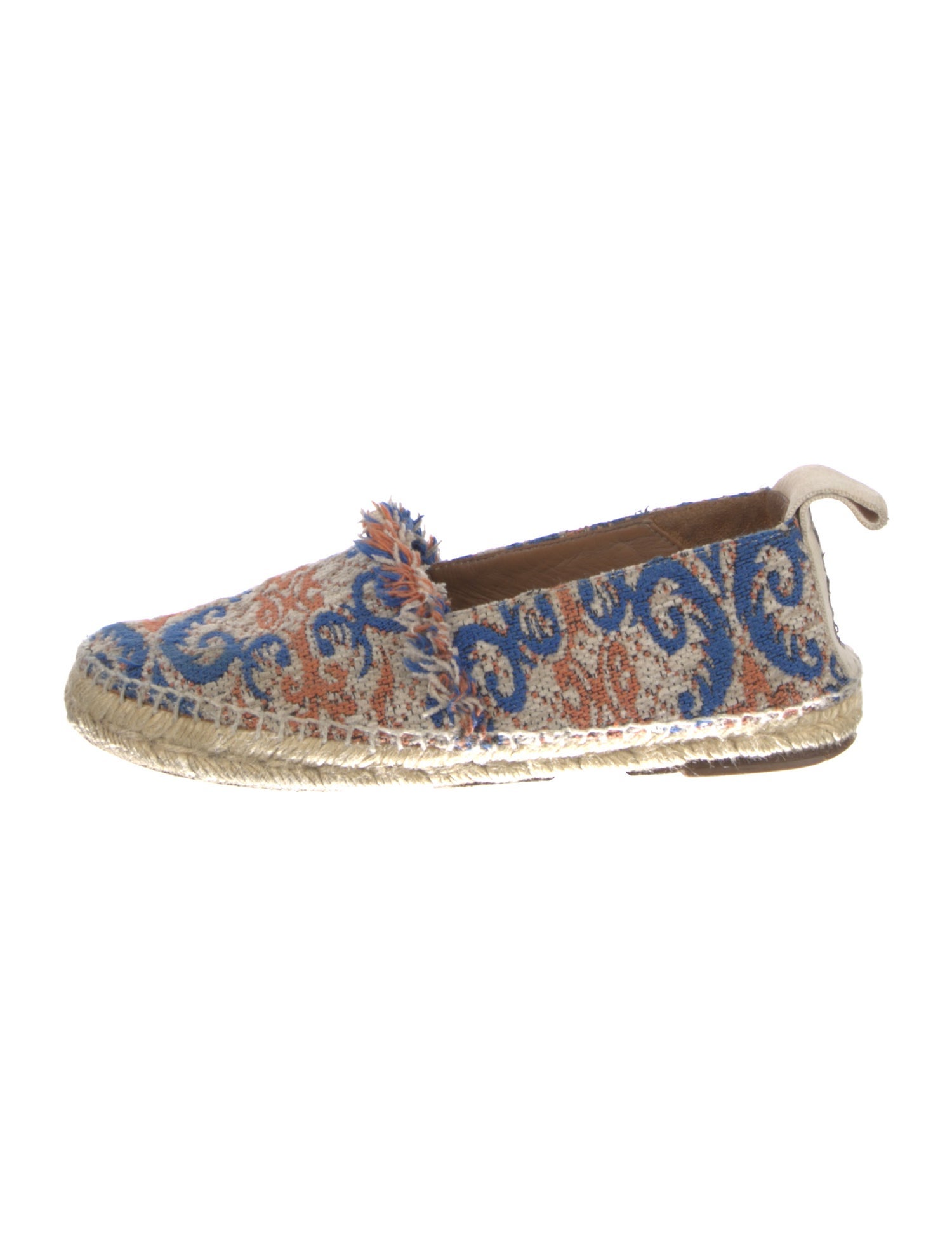 Chloé Printed Raw-Edge Trim Espadrilles