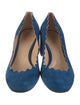 Chloé Suede Scalloped Accent Pumps