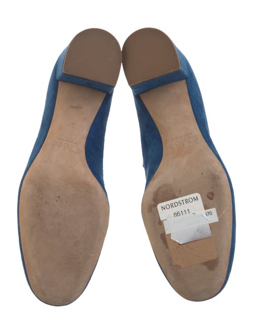 Chloé Suede Scalloped Accent Pumps