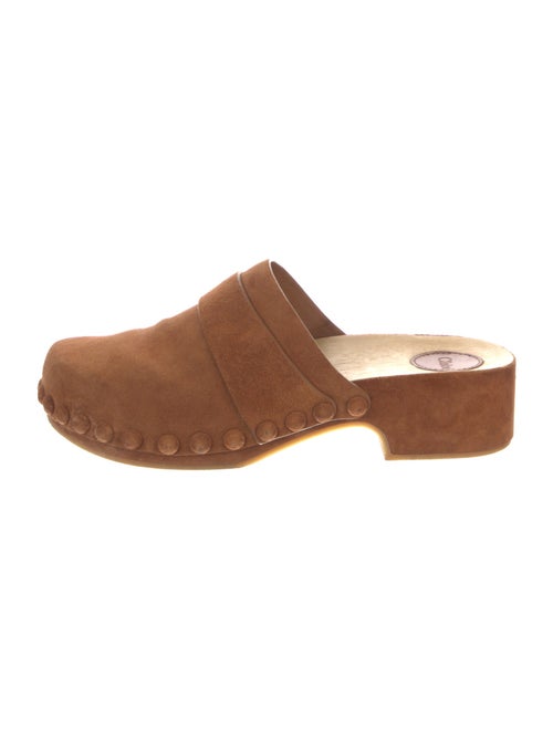 Chloé Suede Studded Accents Slides