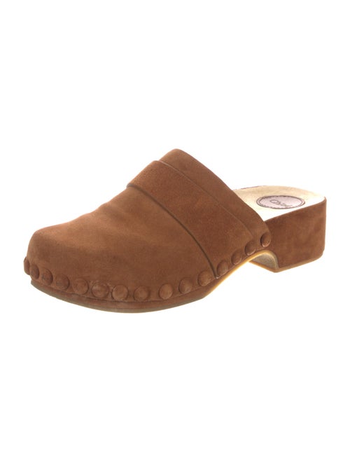 Chloé Suede Studded Accents Slides