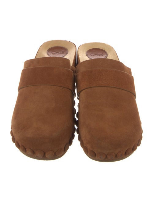 Chloé Suede Studded Accents Slides