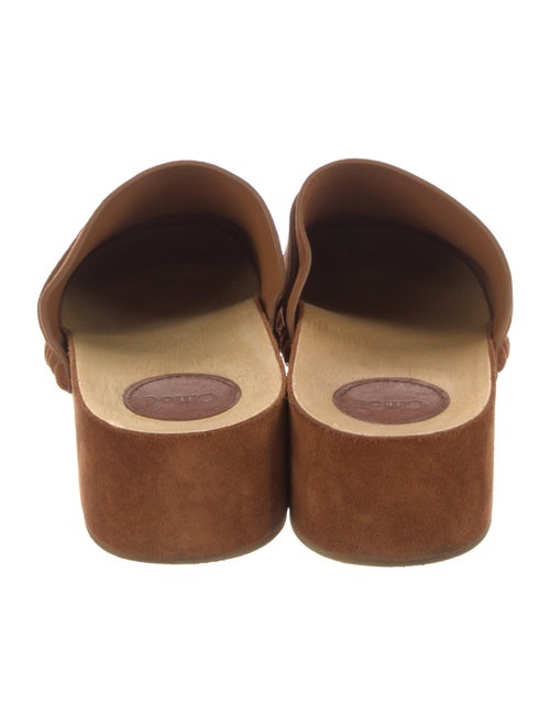 Chloé Suede Studded Accents Slides