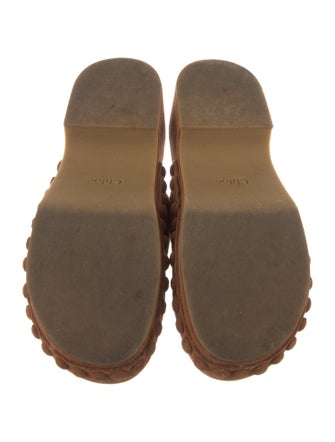 Chloé Suede Studded Accents Slides