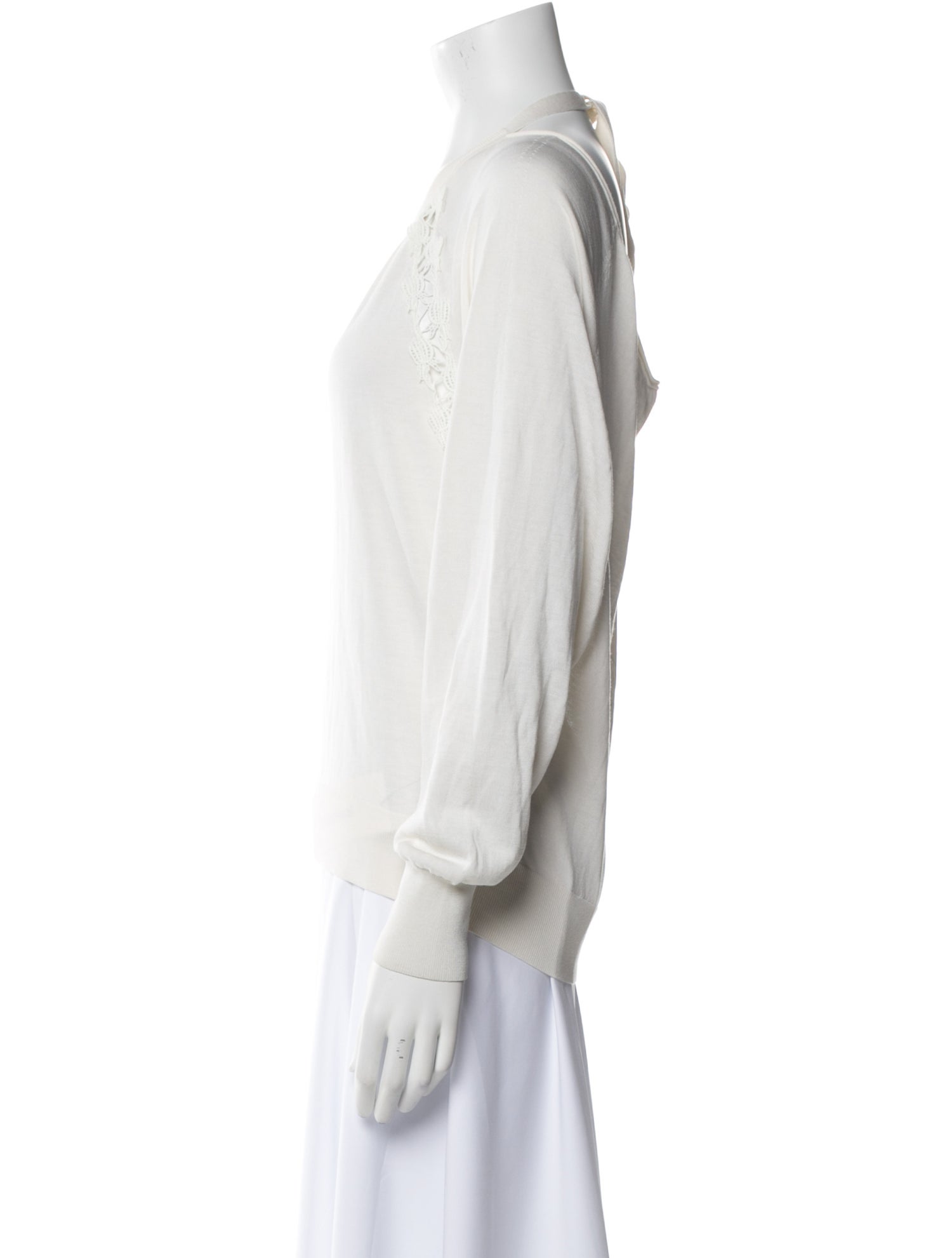 Chloé Silk Crew Neck Sweatshirt