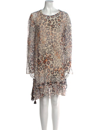 Chloé Animal Print Knee-Length Dress
