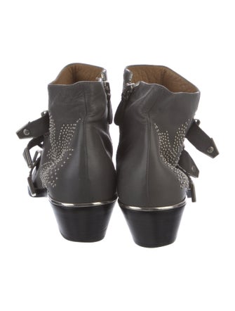 Chloé Leather Studded Accents Boots