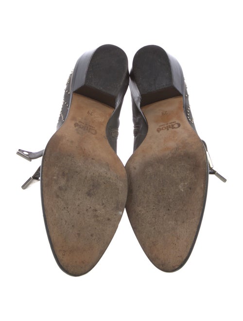 Chloé Leather Studded Accents Boots