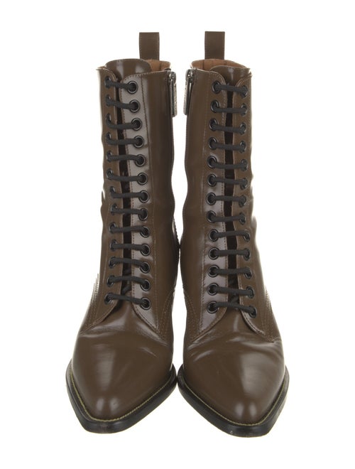 Chloé Leather Combat Boots