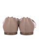 Chloé Leather Scalloped Accent Ballet Flats