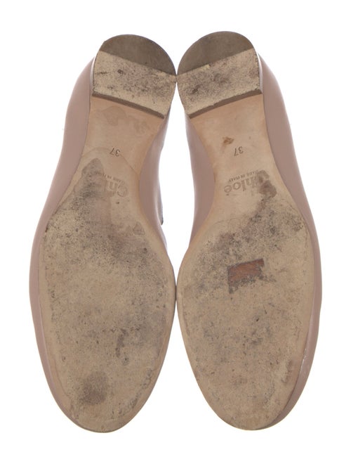 Chloé Leather Scalloped Accent Ballet Flats