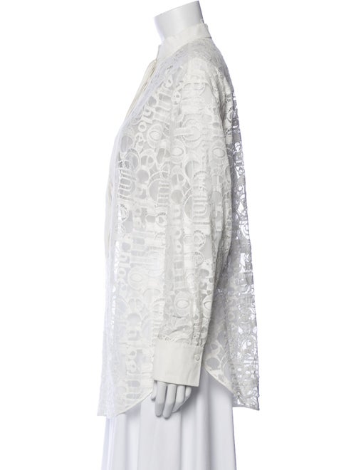 Chloé Lace Pattern Mock Neck Tunic