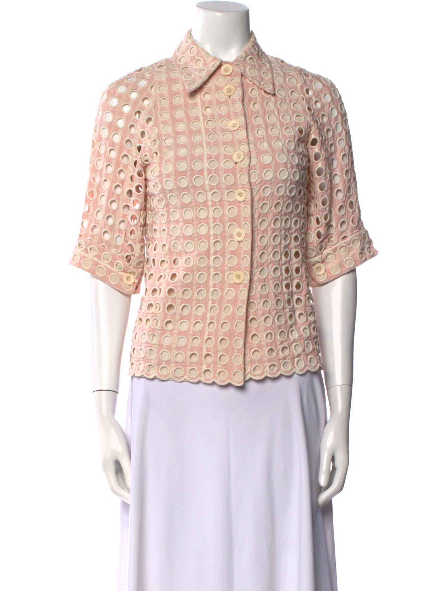 Chloé Silk Printed Button-Up Top