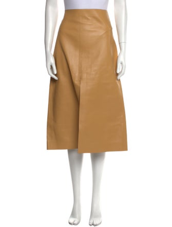 Chloé Lamb Leather Midi Length Skirt