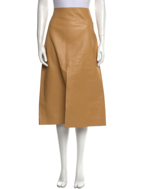 Chloé Lamb Leather Midi Length Skirt