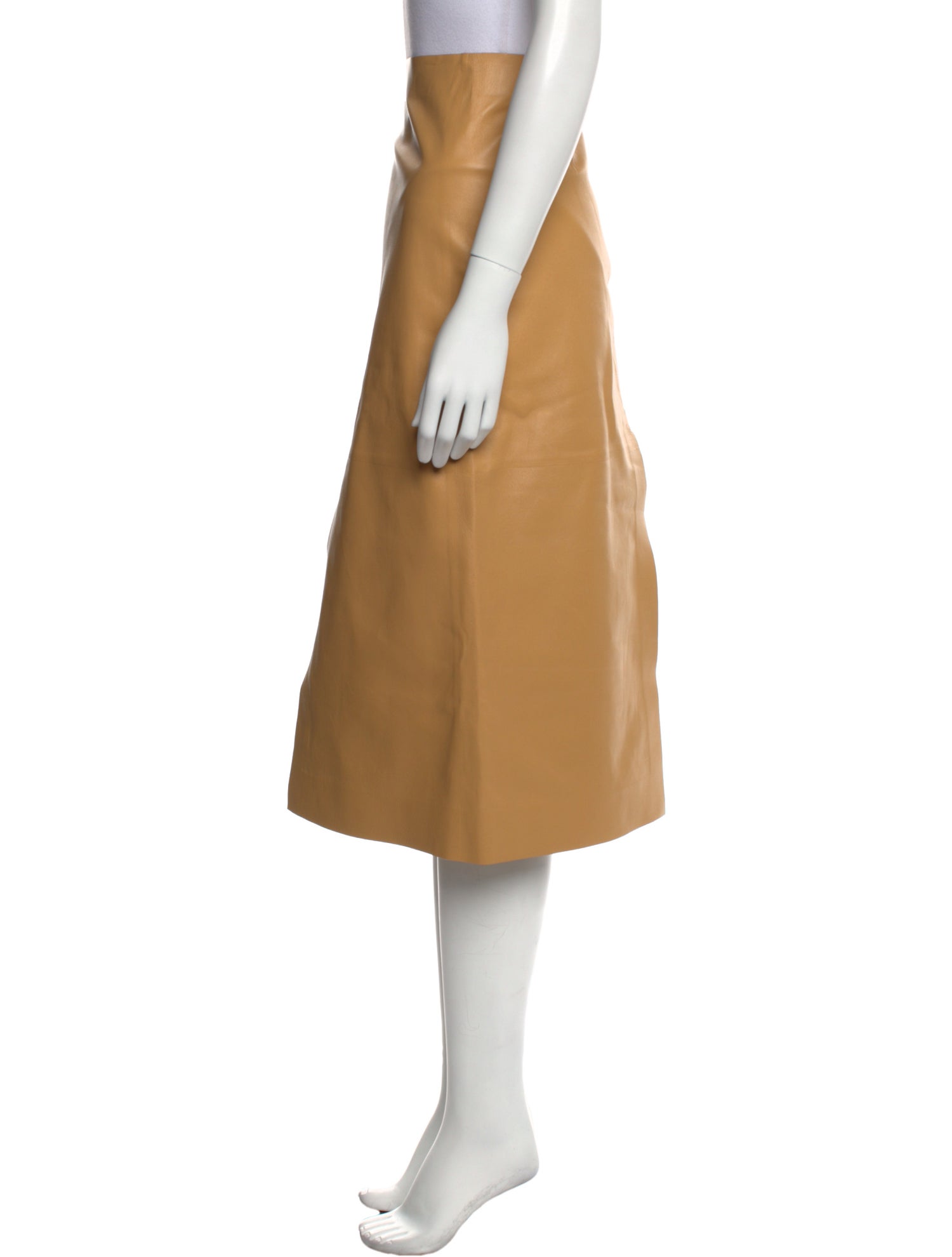 Chloé Lamb Leather Midi Length Skirt