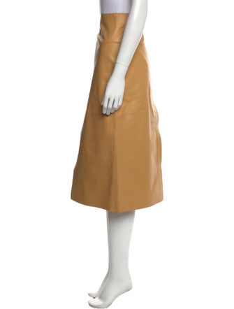 Chloé Lamb Leather Midi Length Skirt