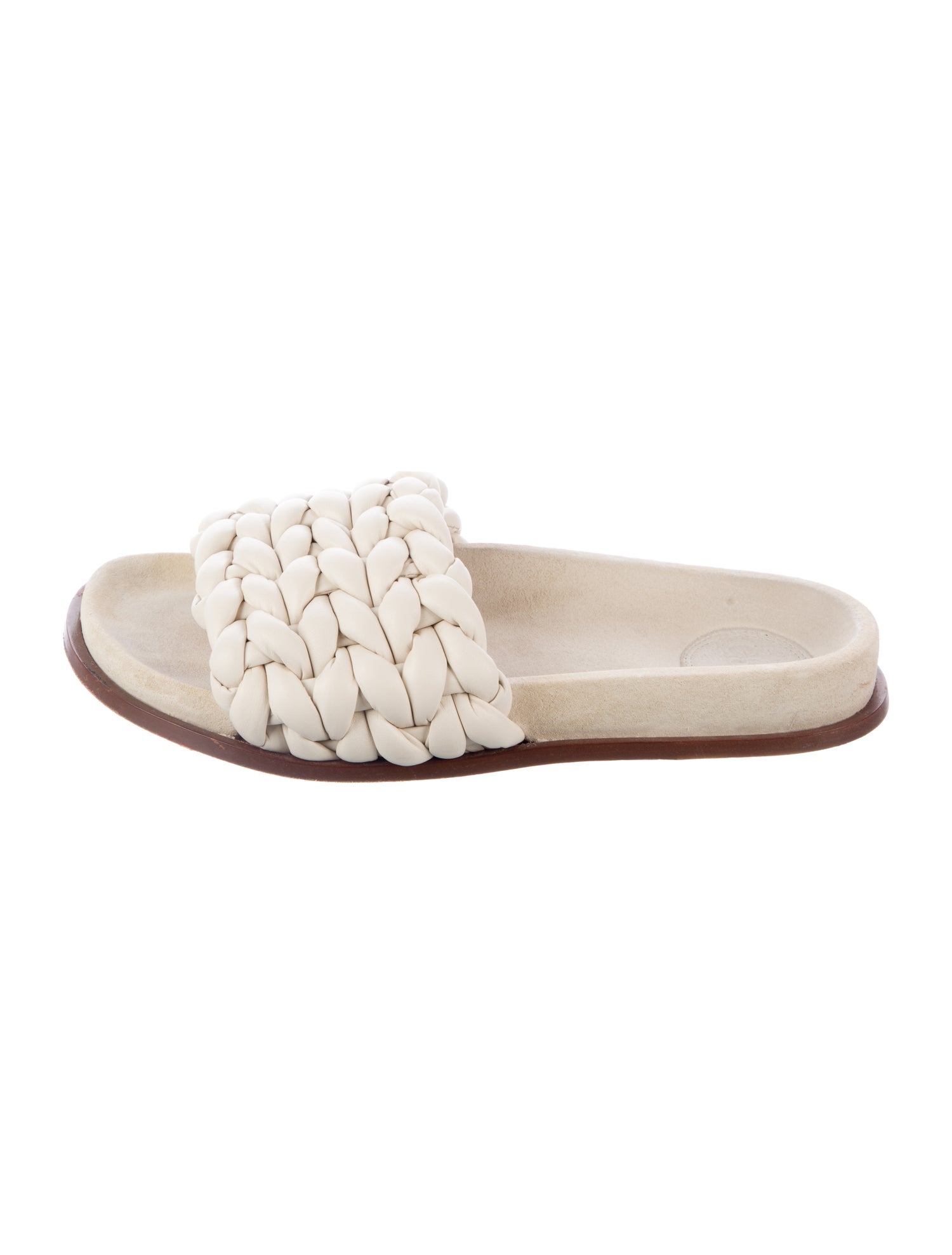 Chloé Leather Braided Accents Slides