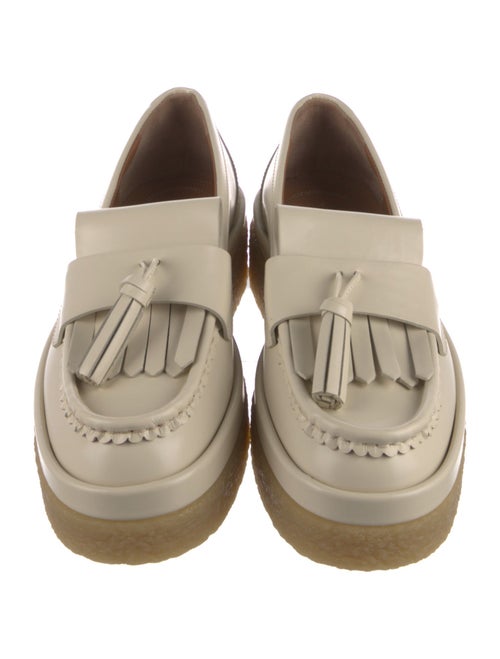 Chloé Leather Tassel Accents Loafers