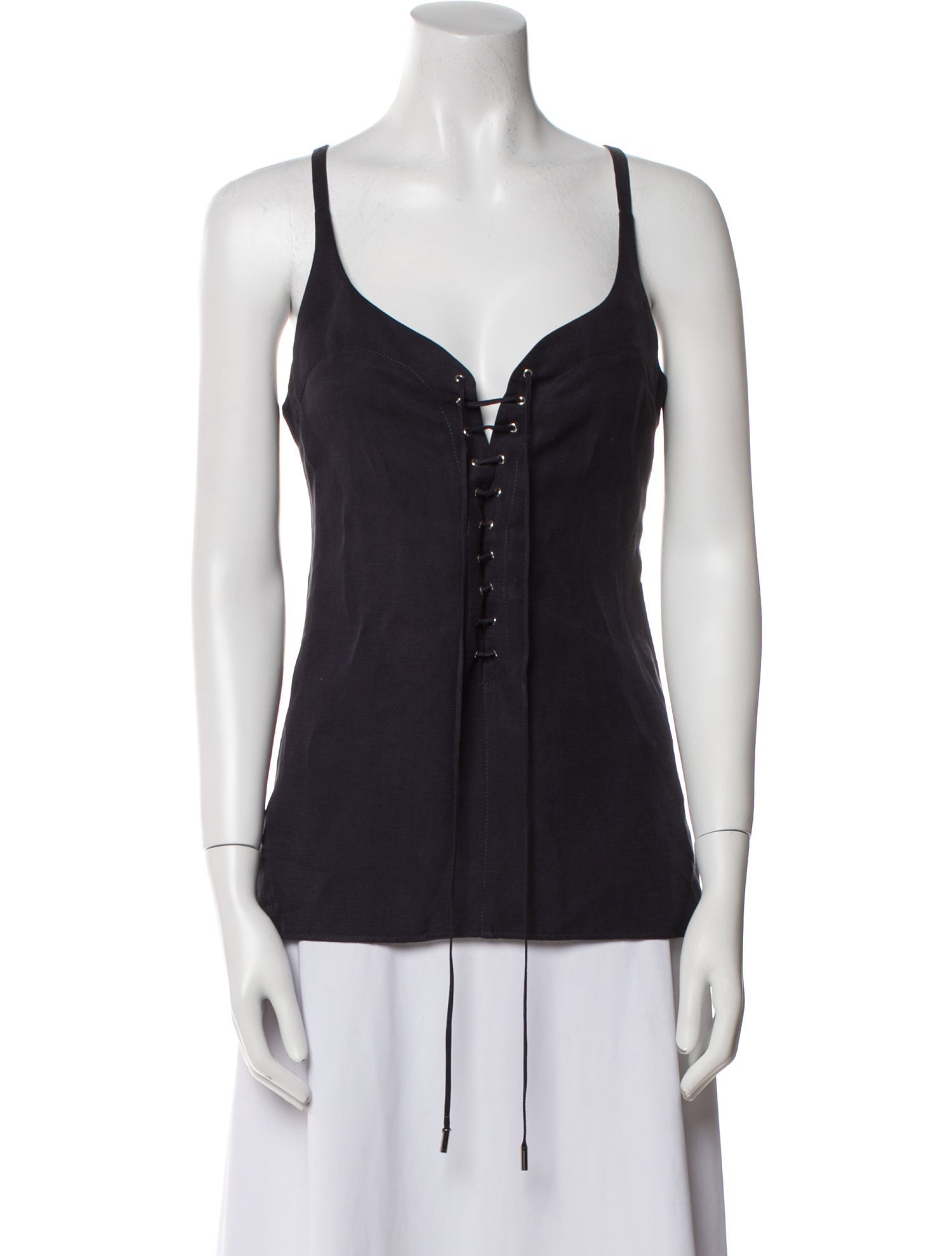 Chloé Linen V-Neck Top