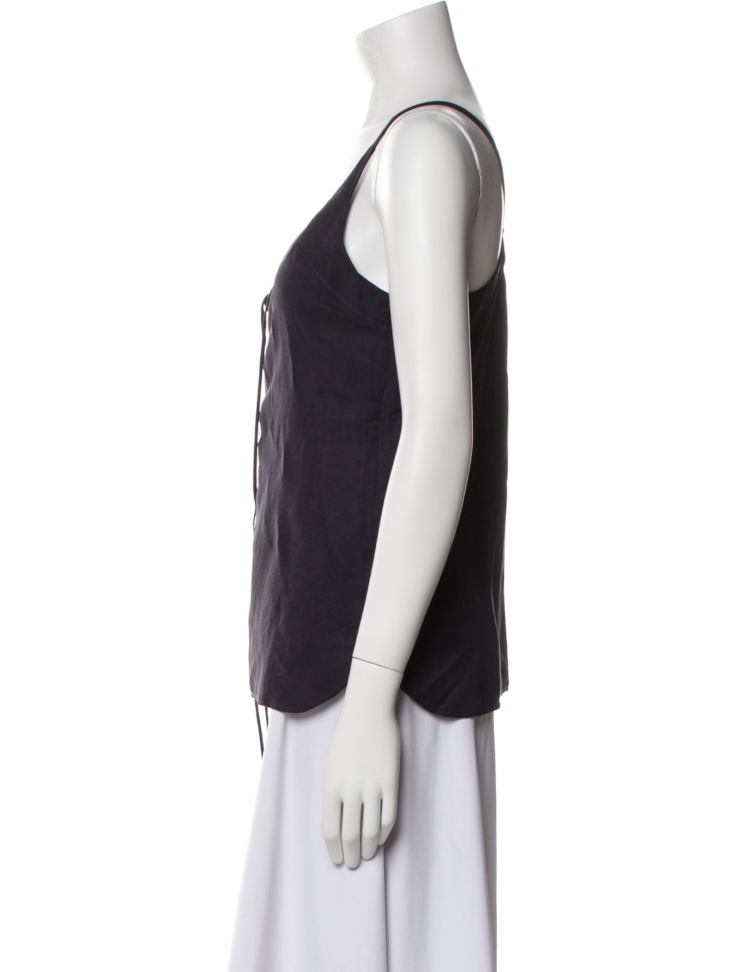 Chloé Linen V-Neck Top