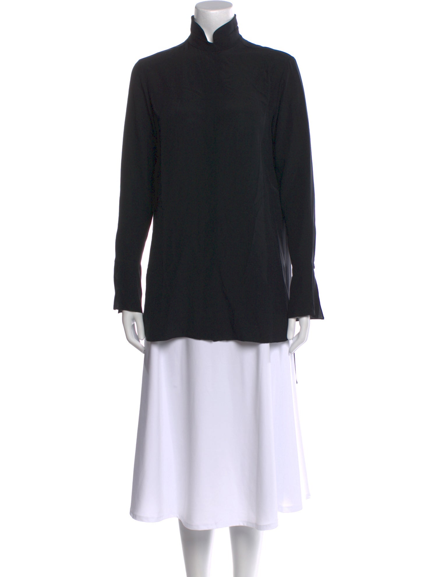 Chloé Silk Mock Neck Tunic