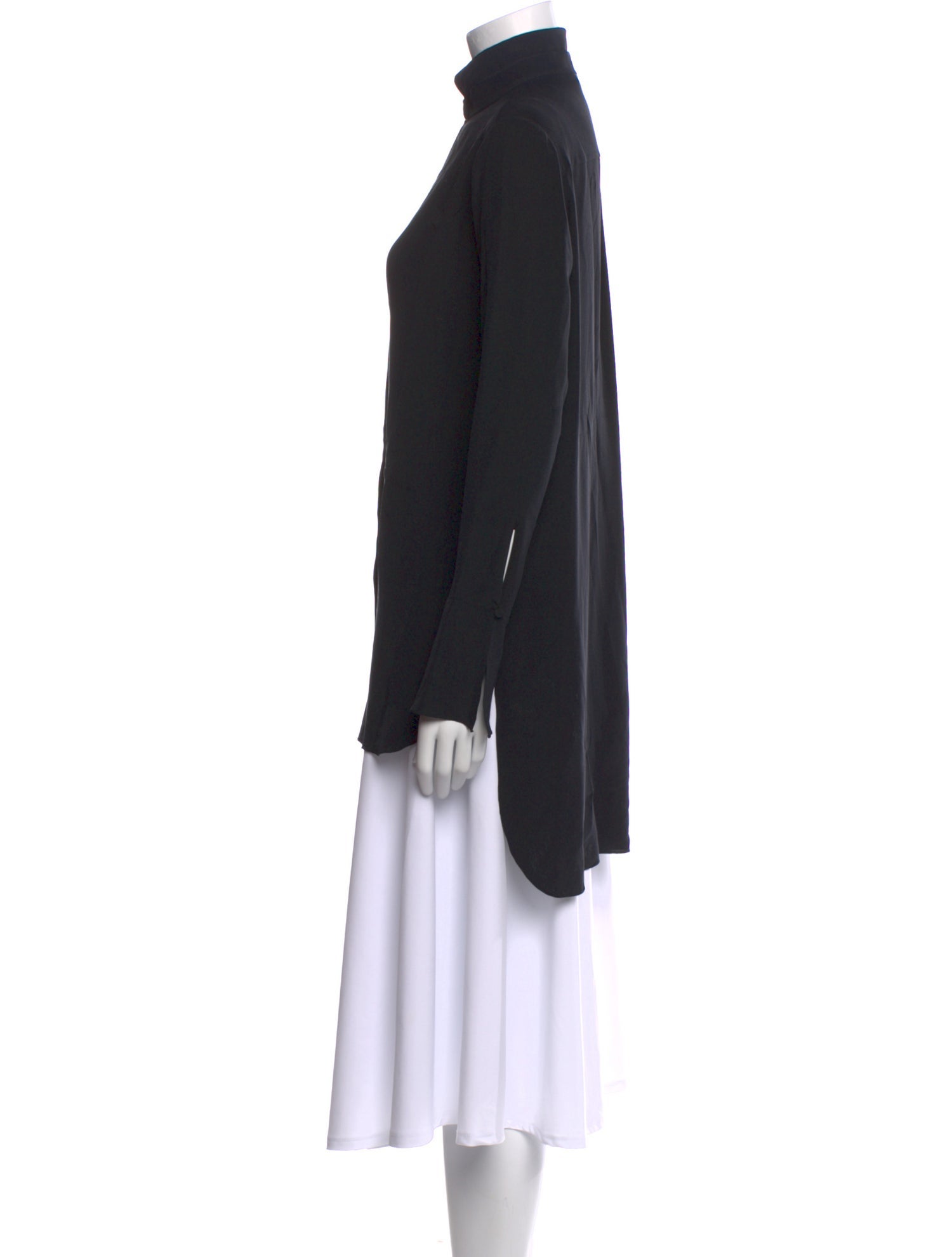 Chloé Silk Mock Neck Tunic