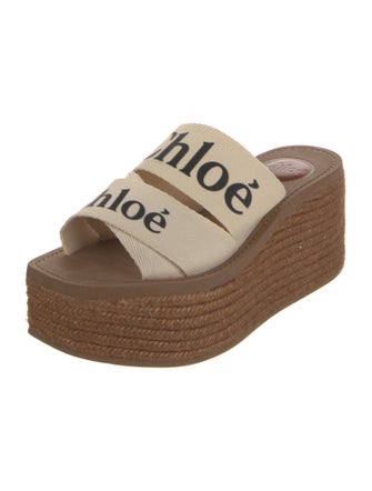 Chloé Canvas Plaid Print Espadrilles