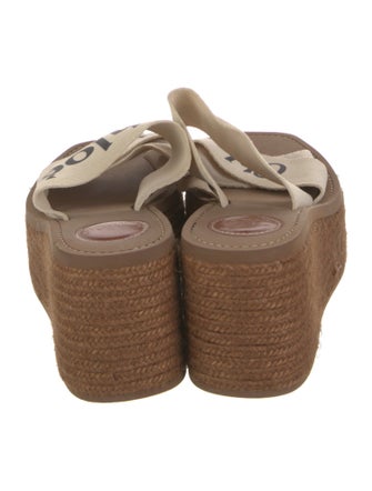 Chloé Canvas Plaid Print Espadrilles