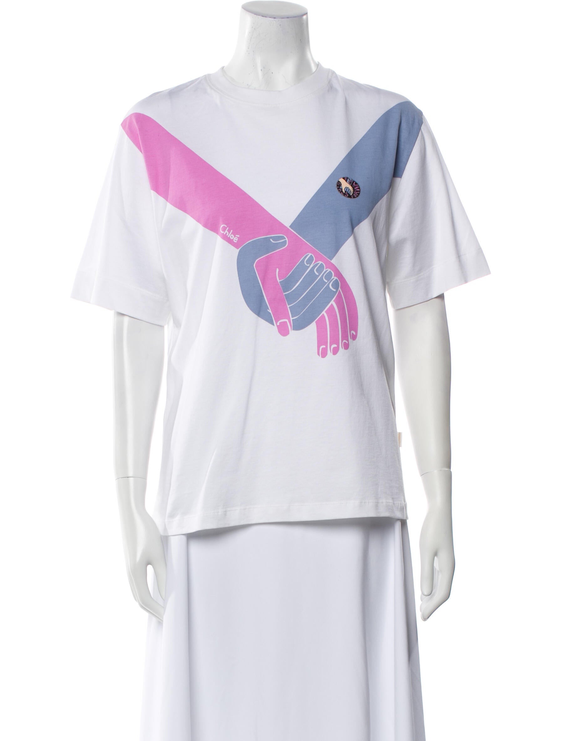 Chloé Graphic Print Crew Neck T-Shirt