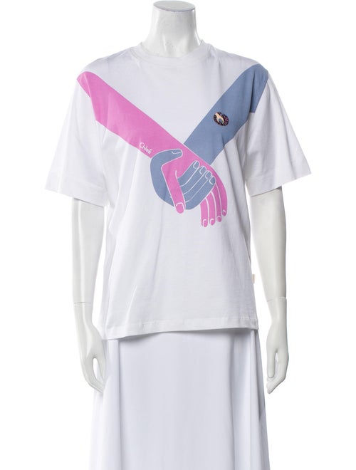 Chloé Graphic Print Crew Neck T-Shirt