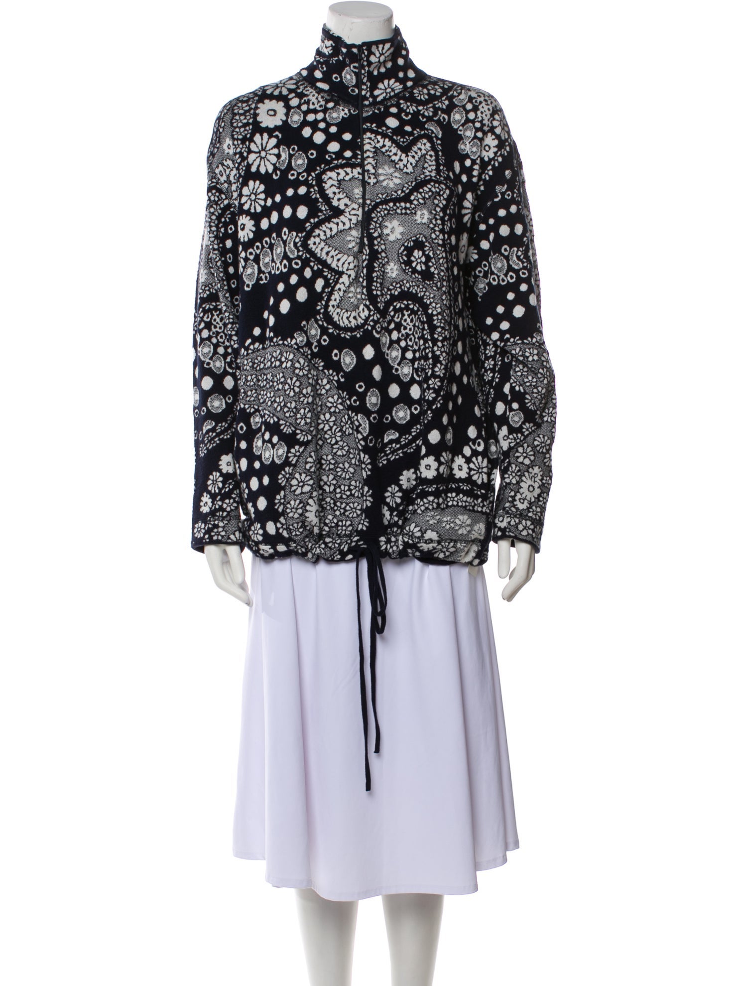 Chloé Paisley Print Turtleneck Sweater