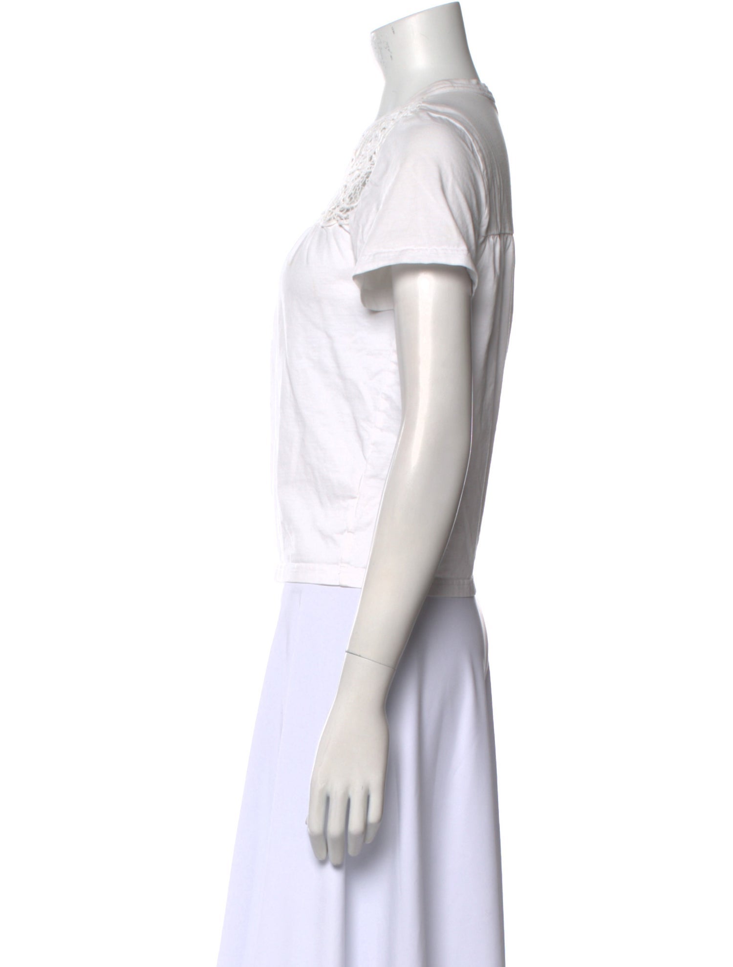 Chloé Crew Neck Short Sleeve Blouse