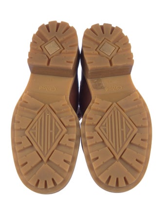 Chloé Leather Whipstitch Trim Sock Boots