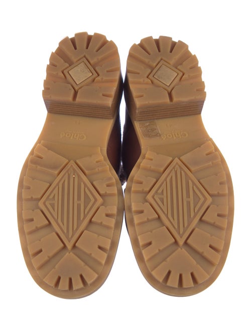 Chloé Leather Whipstitch Trim Sock Boots