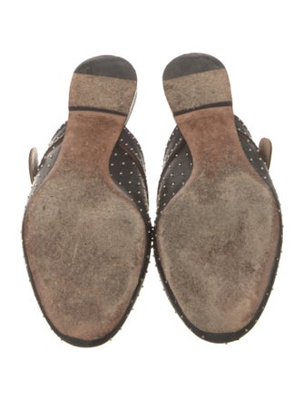 Chloé Leather Studded Accents Mules