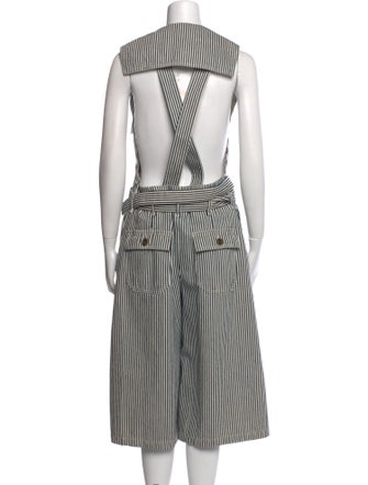 Chloé Striped V-Neck Jumpsuit