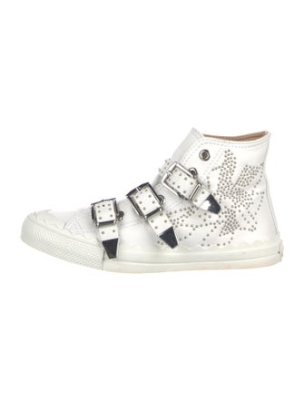 Chloé Leather Studded Accents Sneakers