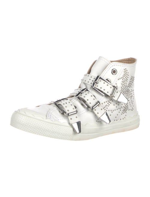 Chloé Leather Studded Accents Sneakers