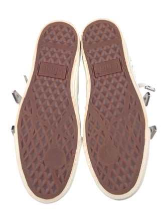 Chloé Leather Studded Accents Sneakers