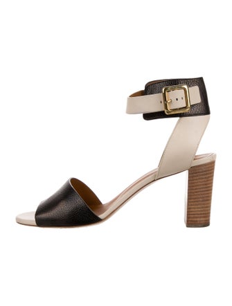 Chloé Leather Colorblock Pattern Sandals