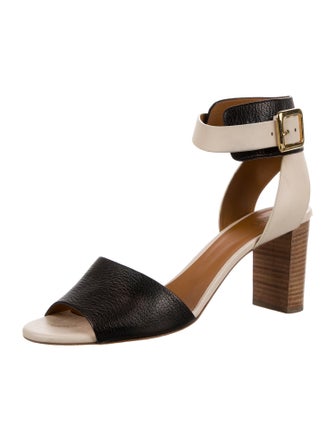 Chloé Leather Colorblock Pattern Sandals