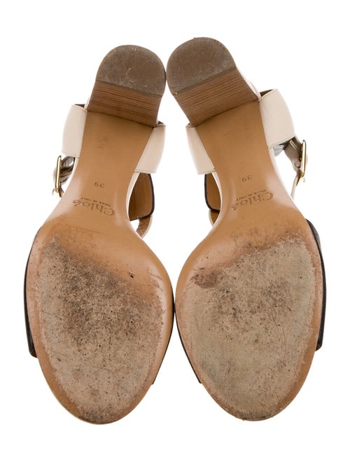 Chloé Leather Colorblock Pattern Sandals