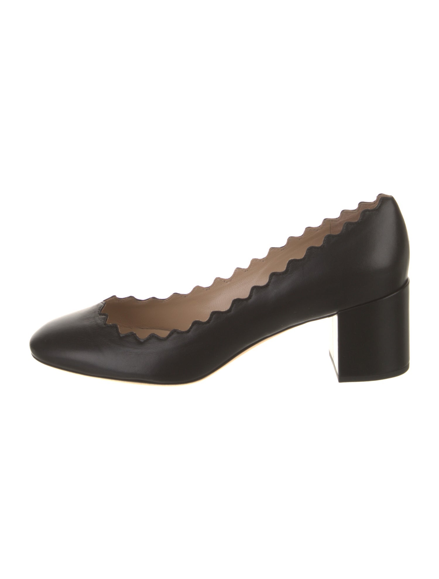 Chloé Leather Scalloped Accent Pumps w/ Tags
